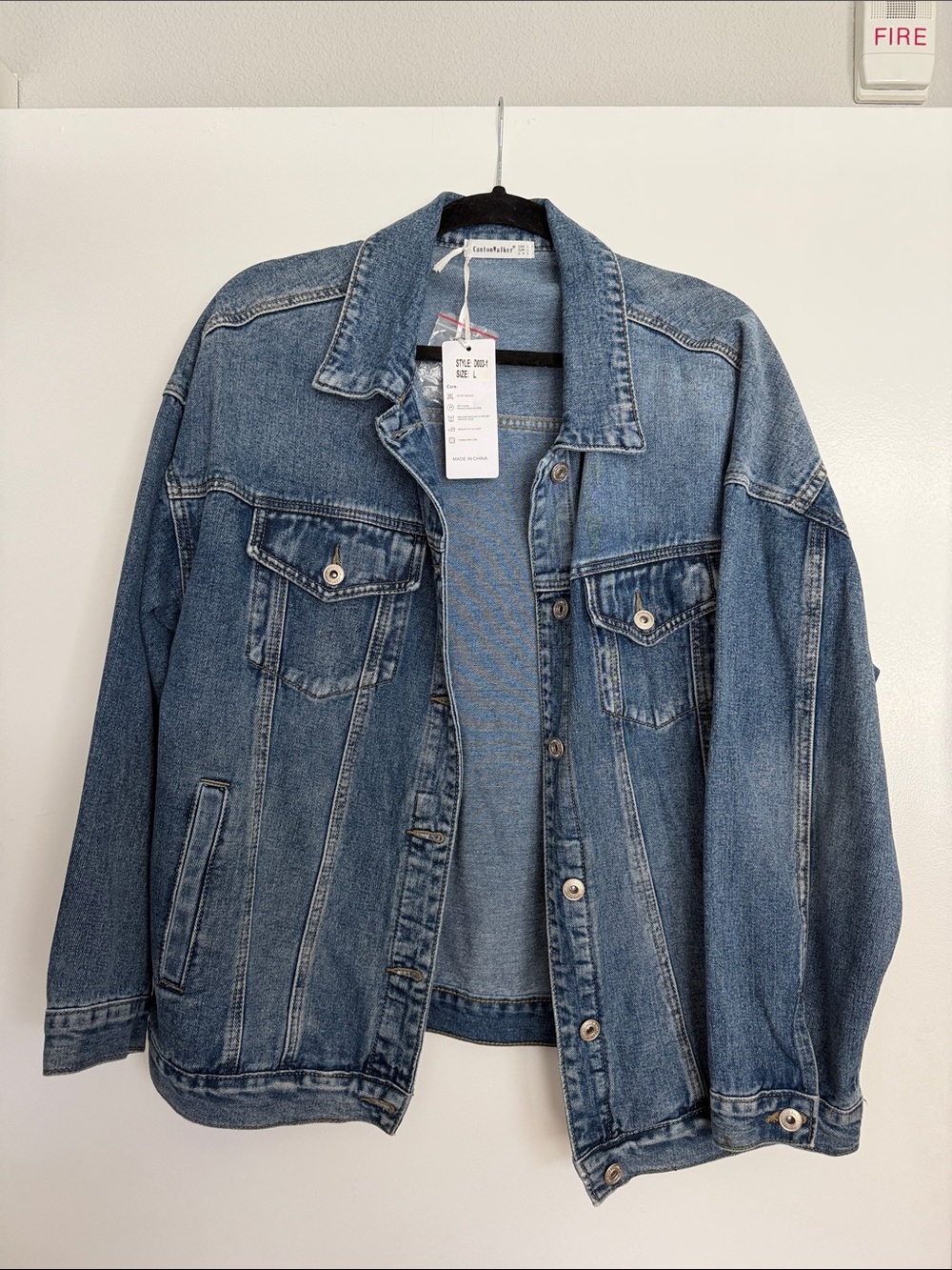 Light Blue Denim Jacket - Classic Collared Jean Jacket